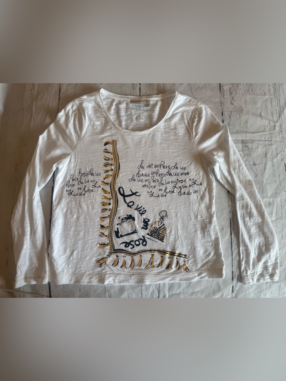 Women’s White Long-Sleeve Crew Tee